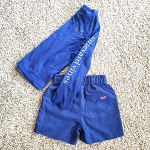 Swim trunks with swim shirt